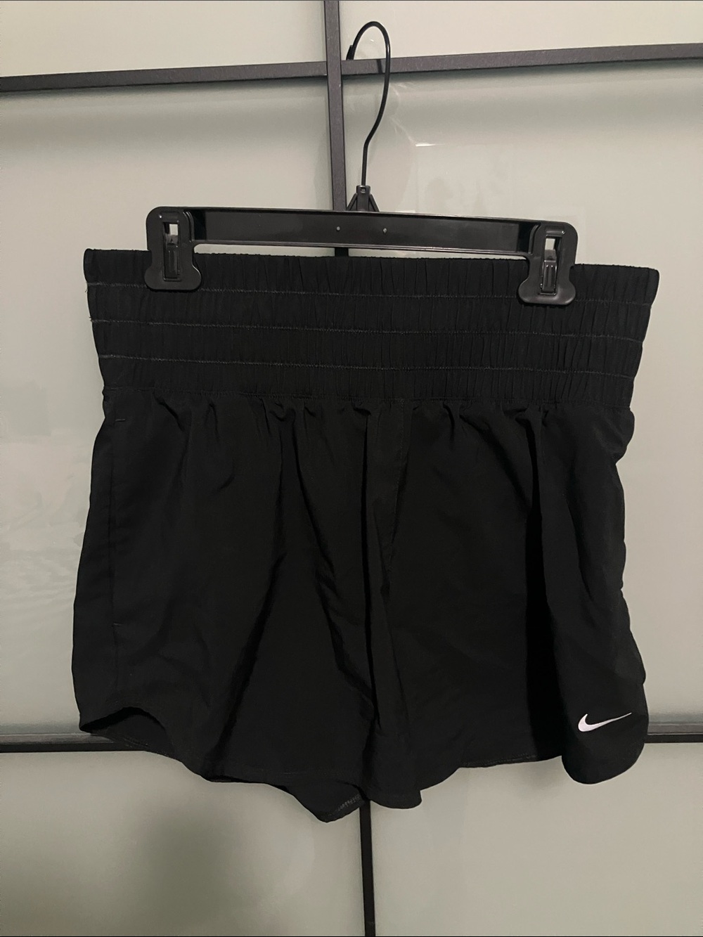 Nike Women's Black Athletic Shorts with Elastic High Waist